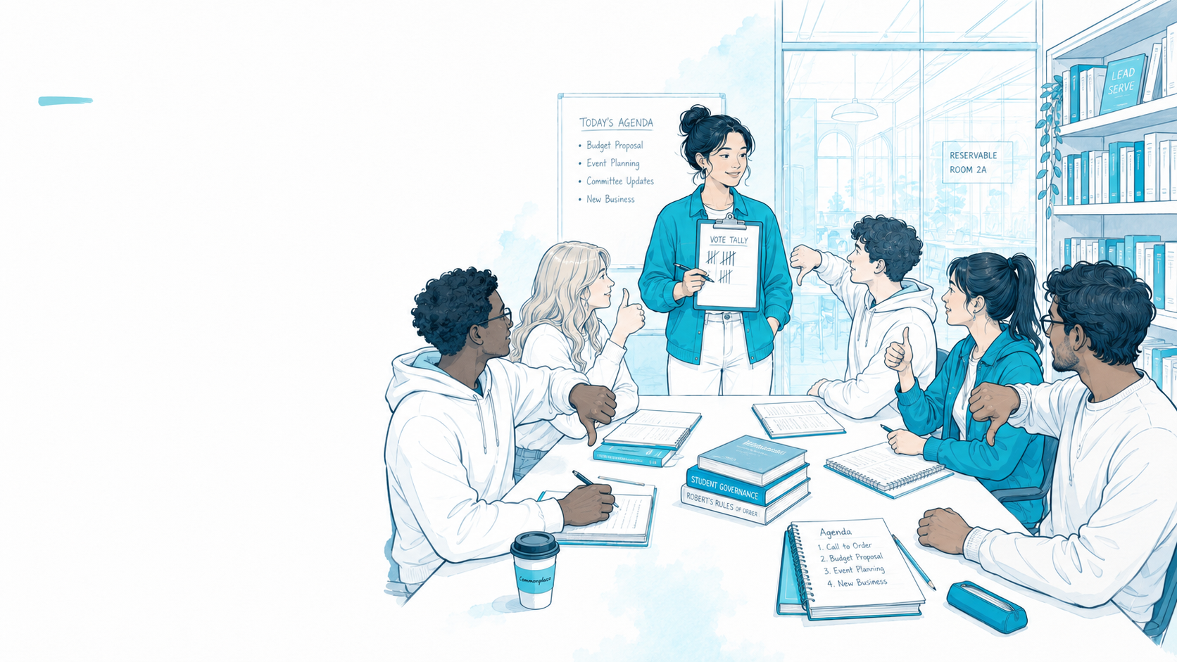 Friends running their own book-circle meeting